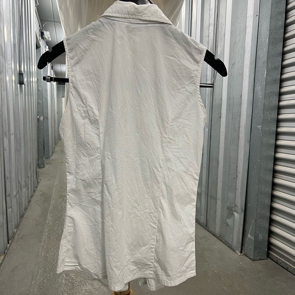 Venus Collared Button-Down Womens Sleeveless Top … - image 2